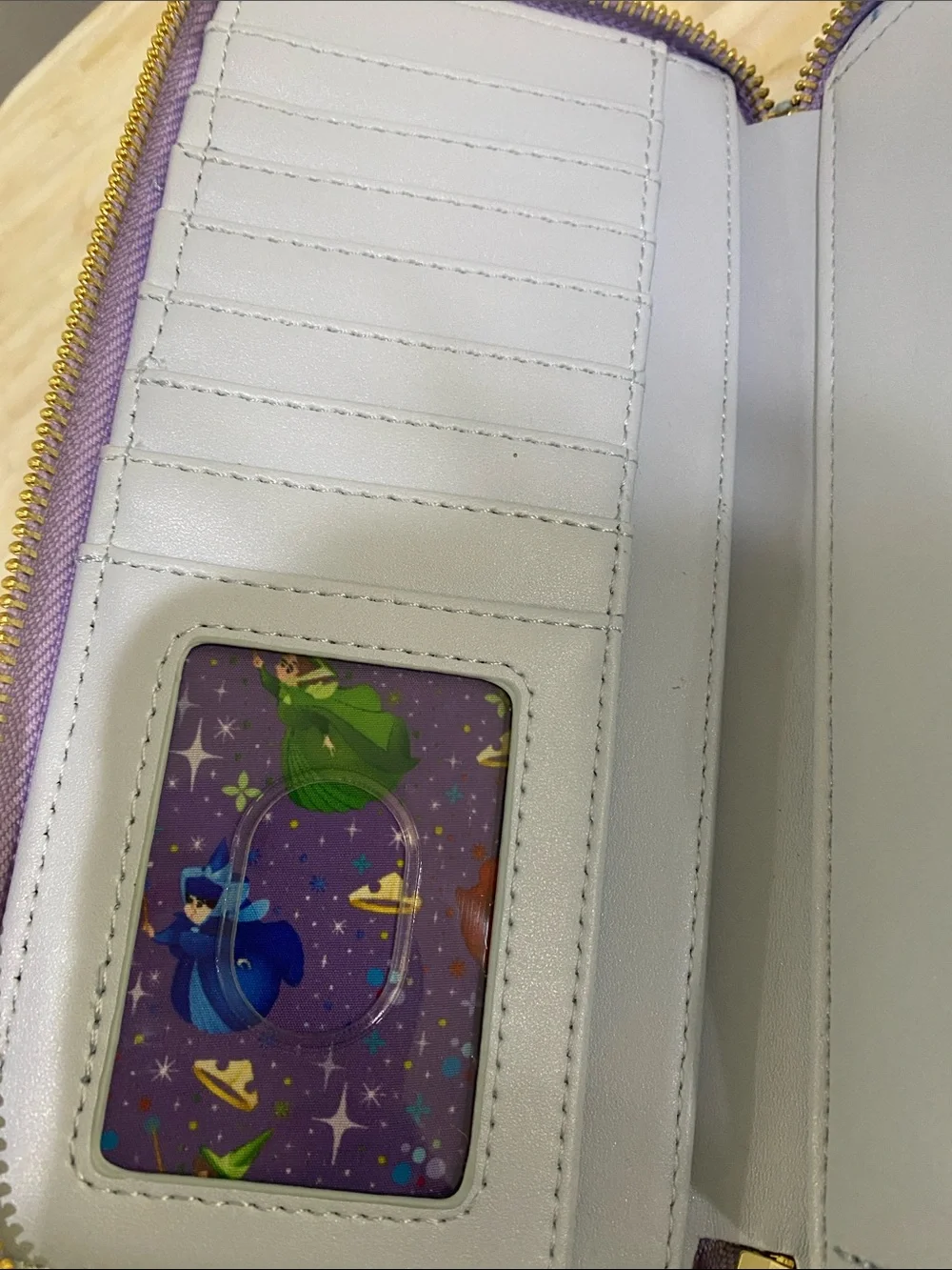 Loungefly Disney NWOT Pastel Sleeping Beauty Castle Zip Wallet - Pink & Purple